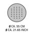 Duscheinlage 'Tecno' rot Ø 55 cm