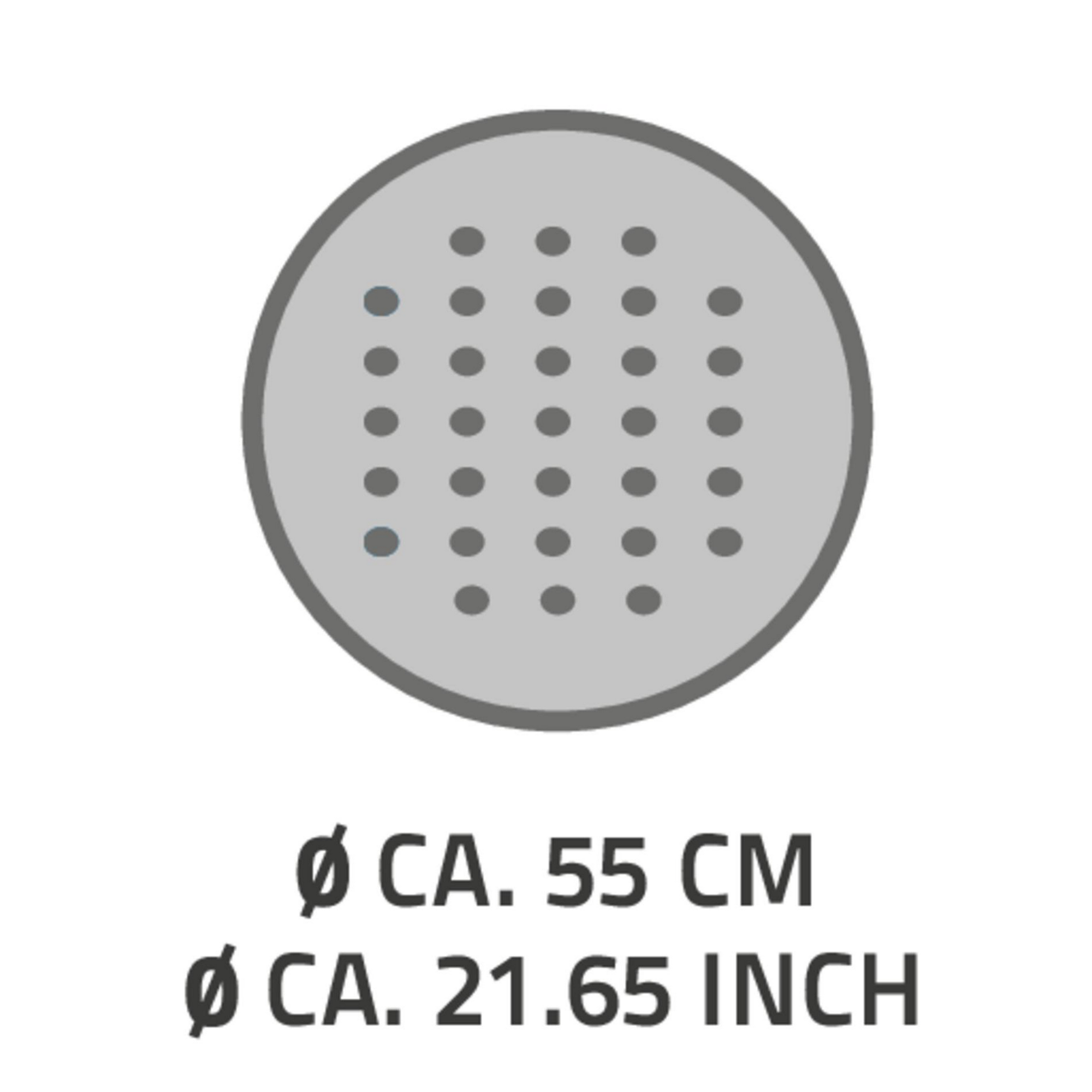 Duscheinlage 'Tecno' petrolblau Ø 55 cm