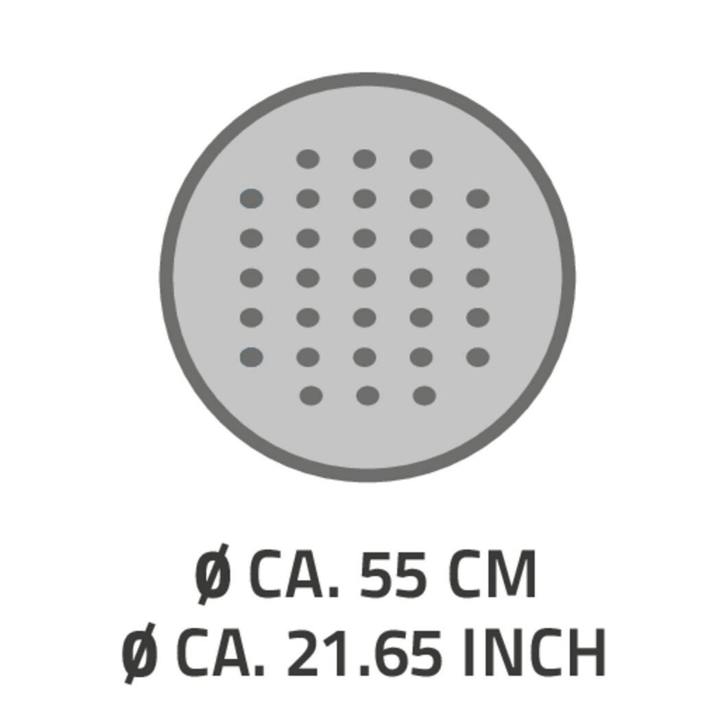 Duscheinlage 'Tecno' petrolblau Ø 55 cm