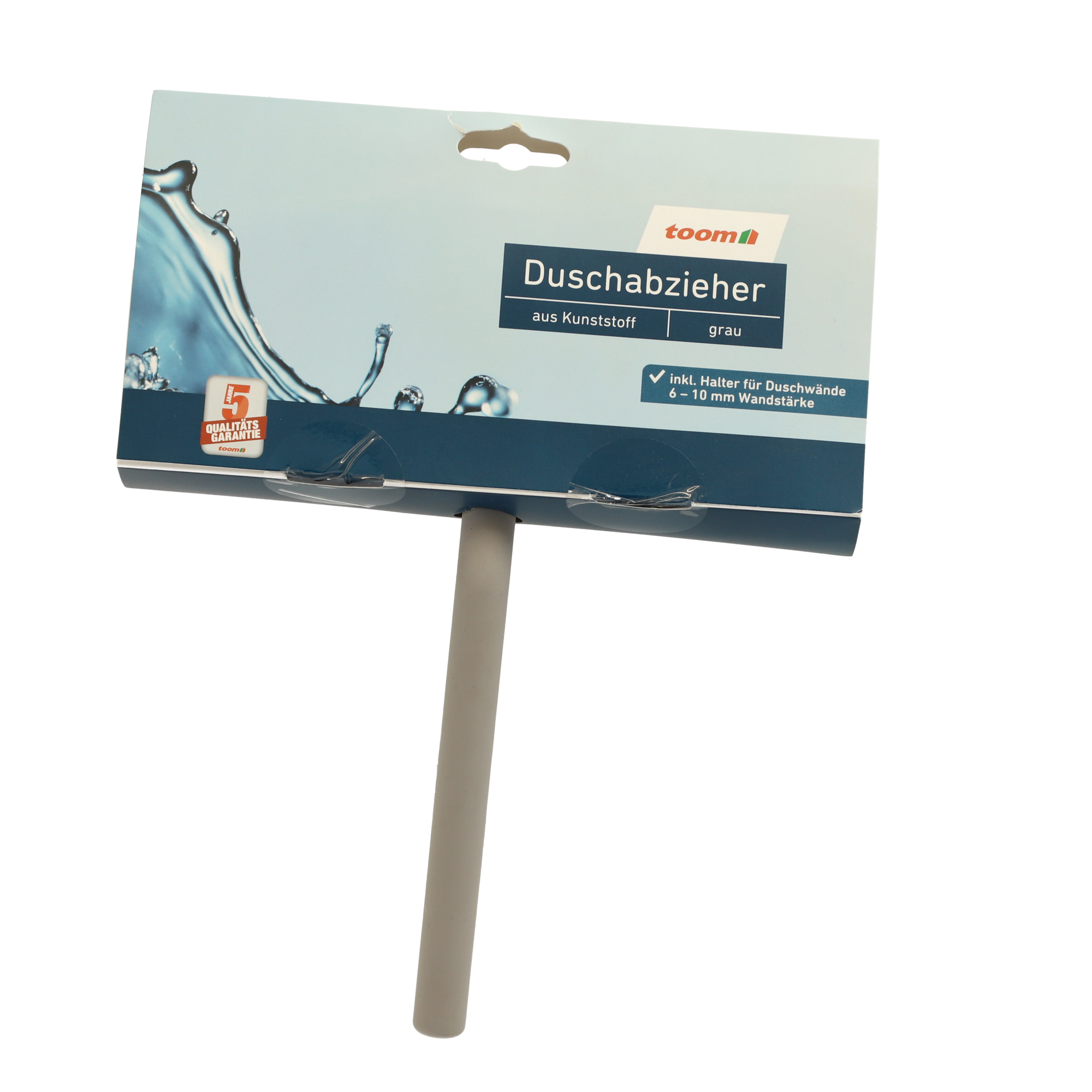 Duschabzieher grau 21 x 19 cm