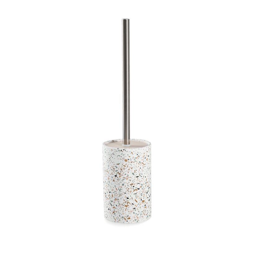 WC-Bürste mit Stiel und Terrazzo-Behälter