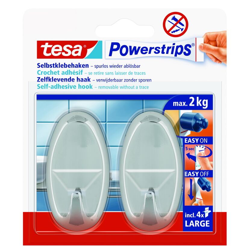 Tesa Powerstrips selbstklebende Haken large