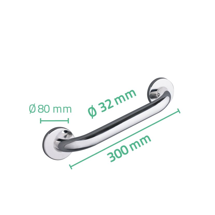 Haltegriff aus Edelstahl, poliert, 30 cm lang