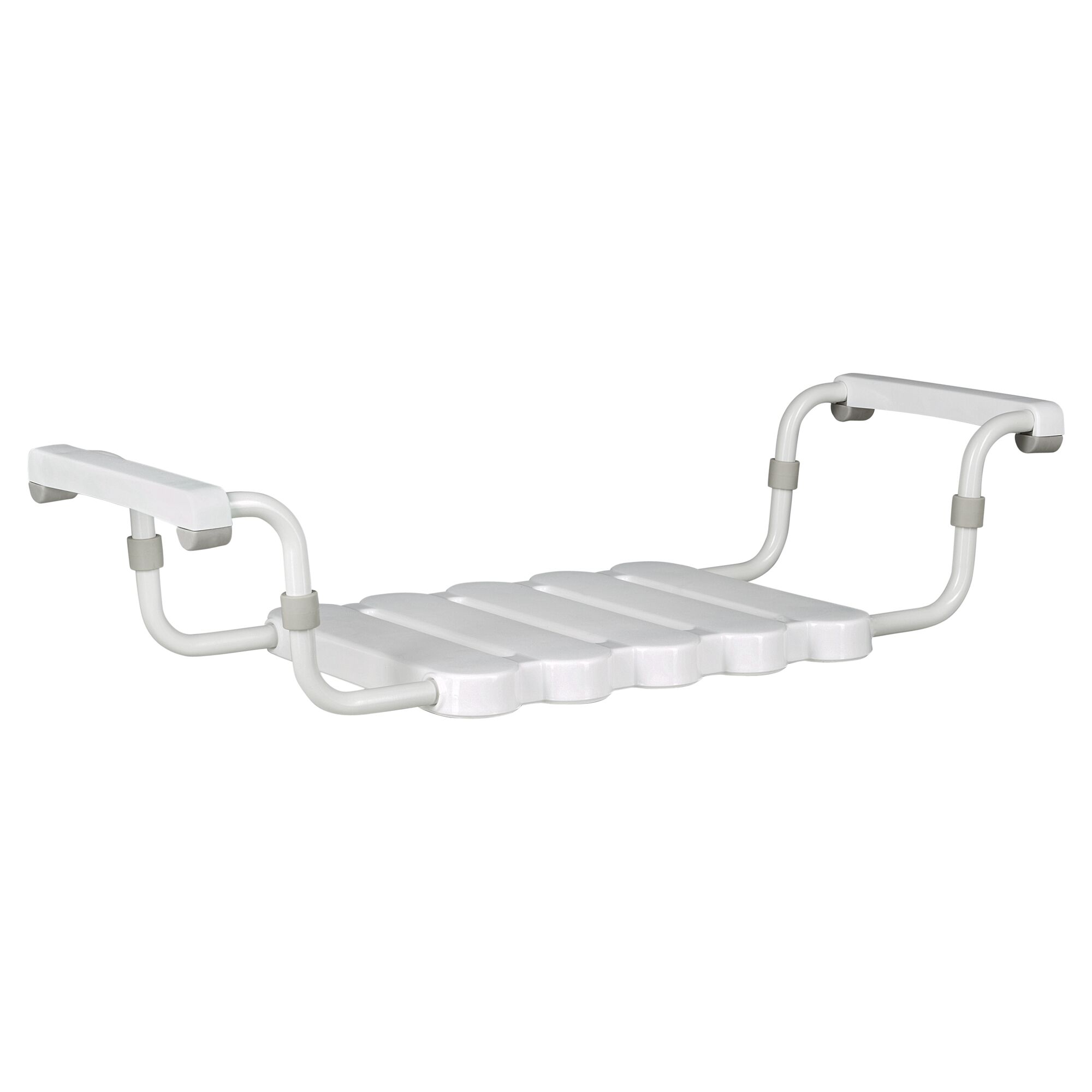 Weißer Badewannensitz mit Griffen