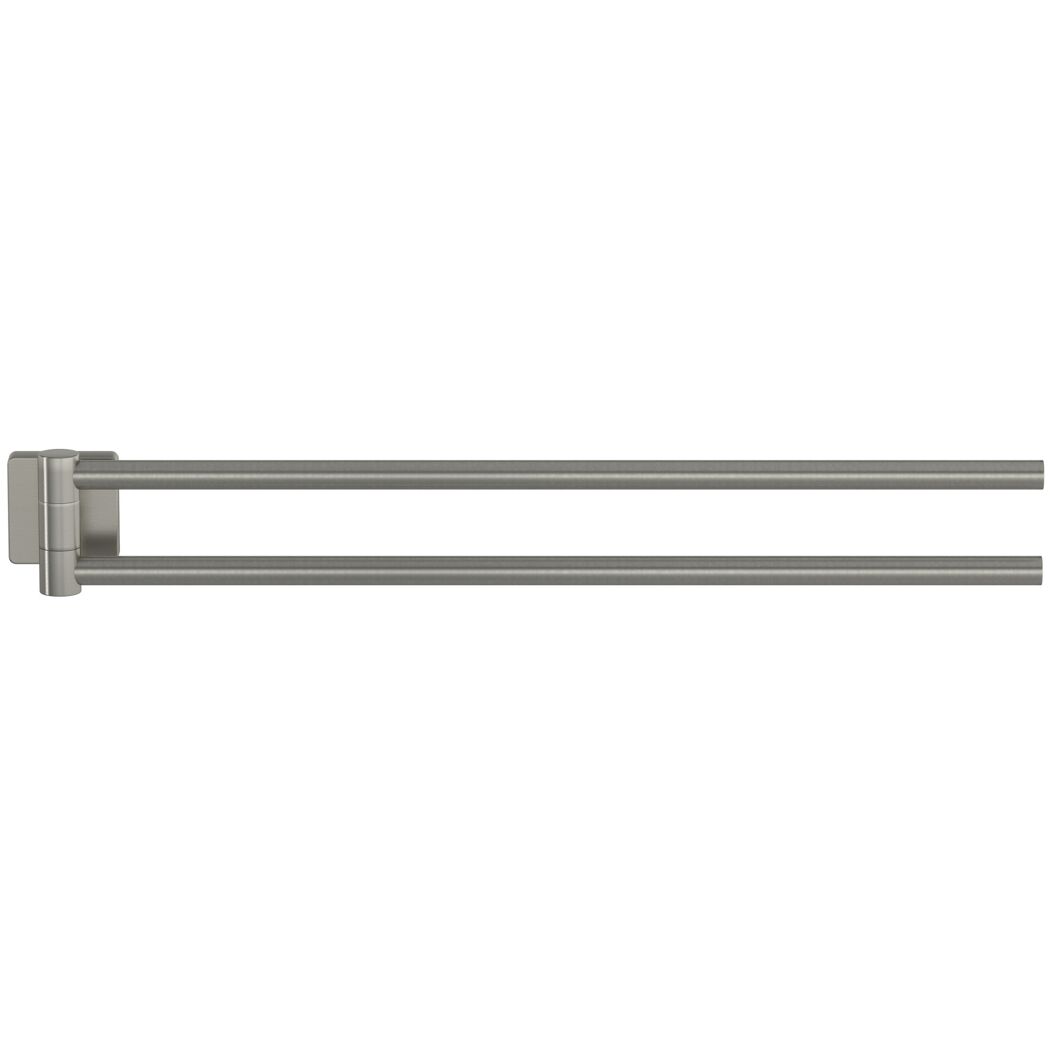 Doppelter Handtuchhalter in Nickel-matt