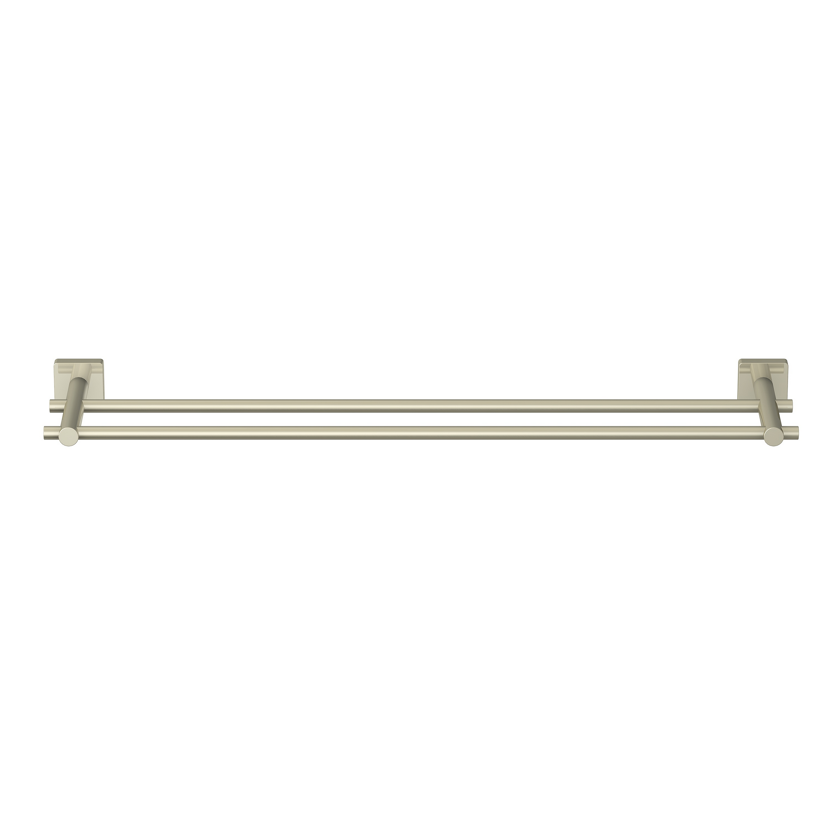 Doppelter Handtuchhalter in Nickel-Matt