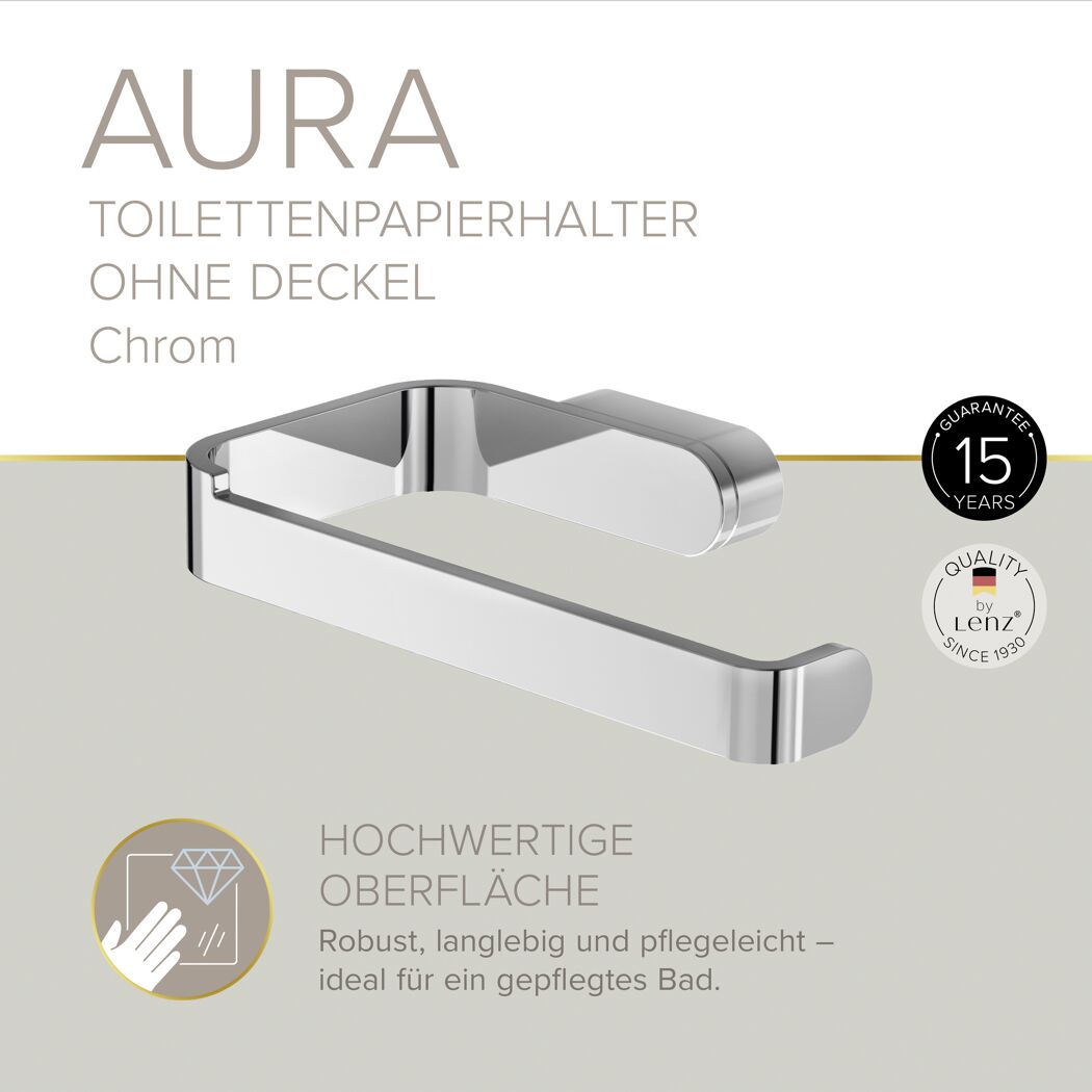 Toilettenpapierhalter 'Aura' wandhängend verchromt