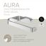 Toilettenpapierhalter 'Aura' wandhängend verchromt