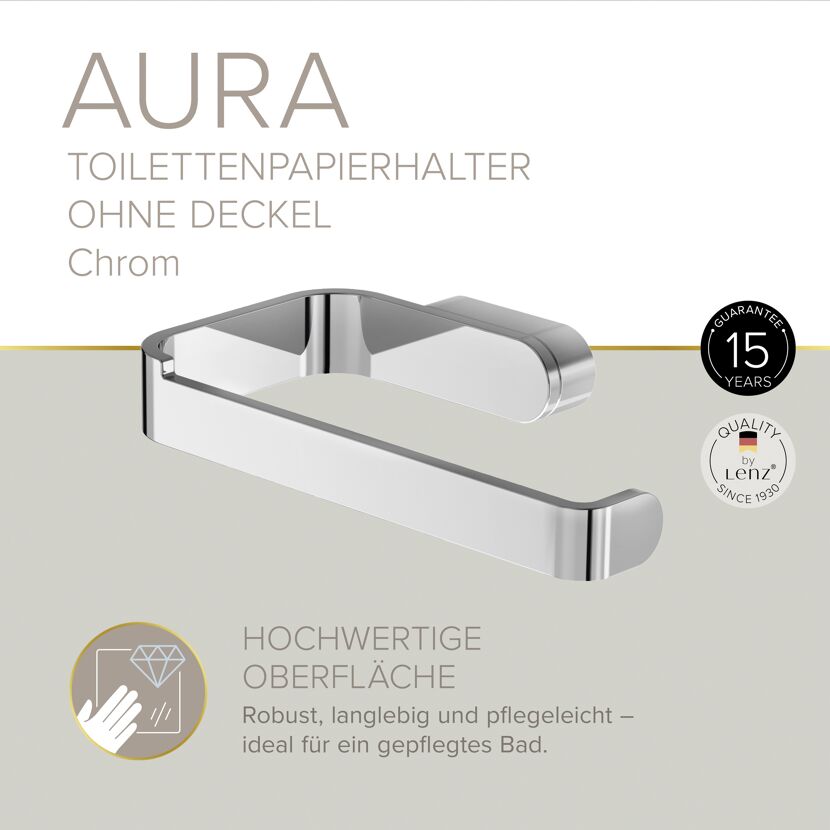 Toilettenpapierhalter 'Aura' wandhängend verchromt