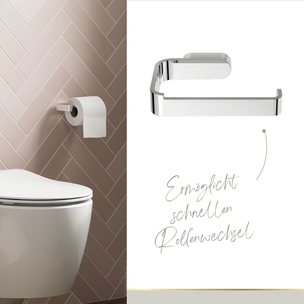 Toilettenpapierhalter 'Aura' wandhängend verchromt