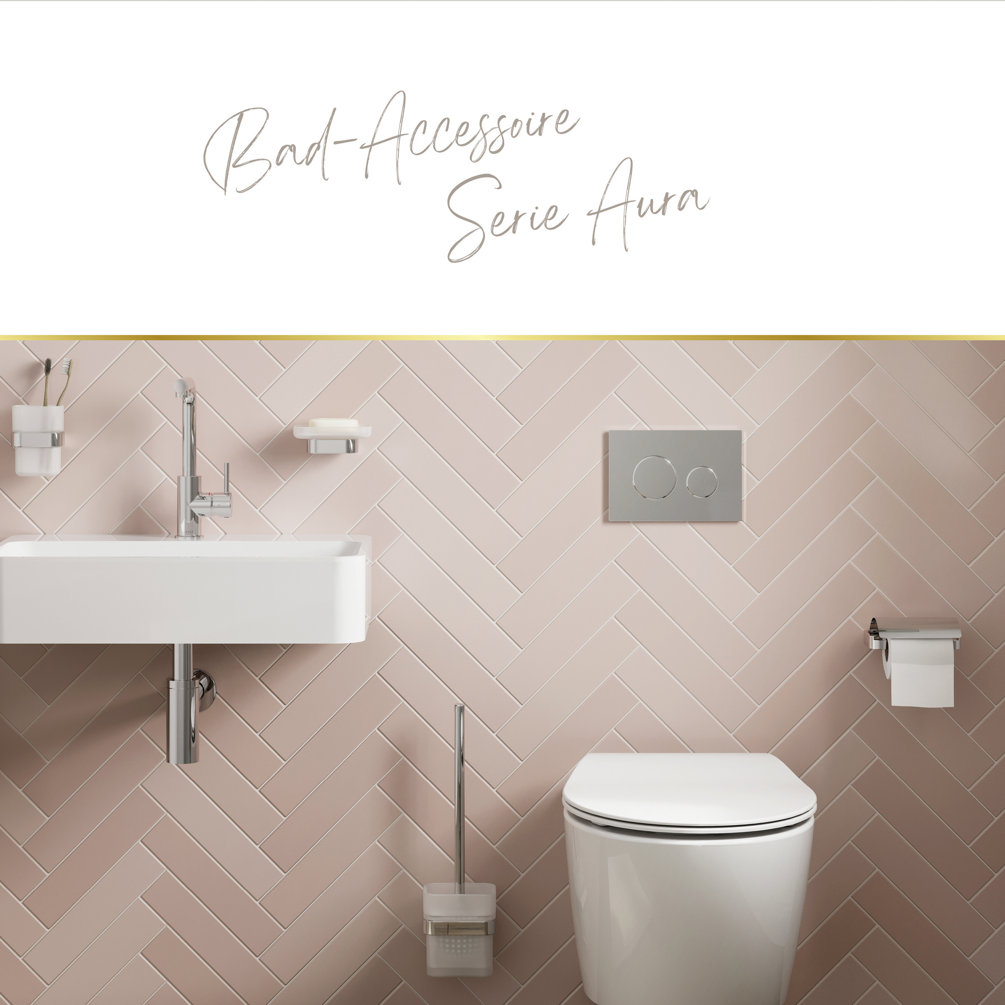 Toilettenpapierhalter 'Aura' wandhängend verchromt