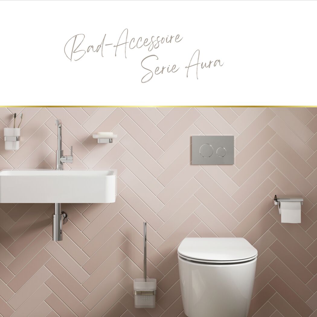 Toilettenpapierhalter 'Aura' wandhängend verchromt