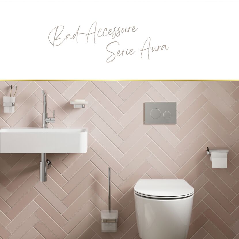 Toilettenpapierhalter 'Aura' wandhängend verchromt