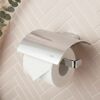 Toilettenpapierhalter mit Deckel 'Aura' wandhängend verchromt