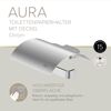 Toilettenpapierhalter mit Deckel 'Aura' wandhängend verchromt