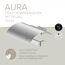 Toilettenpapierhalter mit Deckel 'Aura' wandhängend verchromt