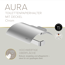 Toilettenpapierhalter mit Deckel 'Aura' wandhängend verchromt