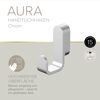 Handtuchhaken 'Aura' eckig verchromt
