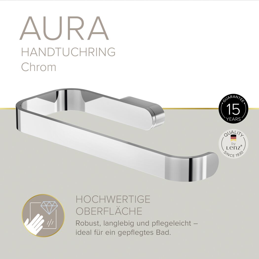 Handtuchhalter 'Aura' verchromt 20,5 cm