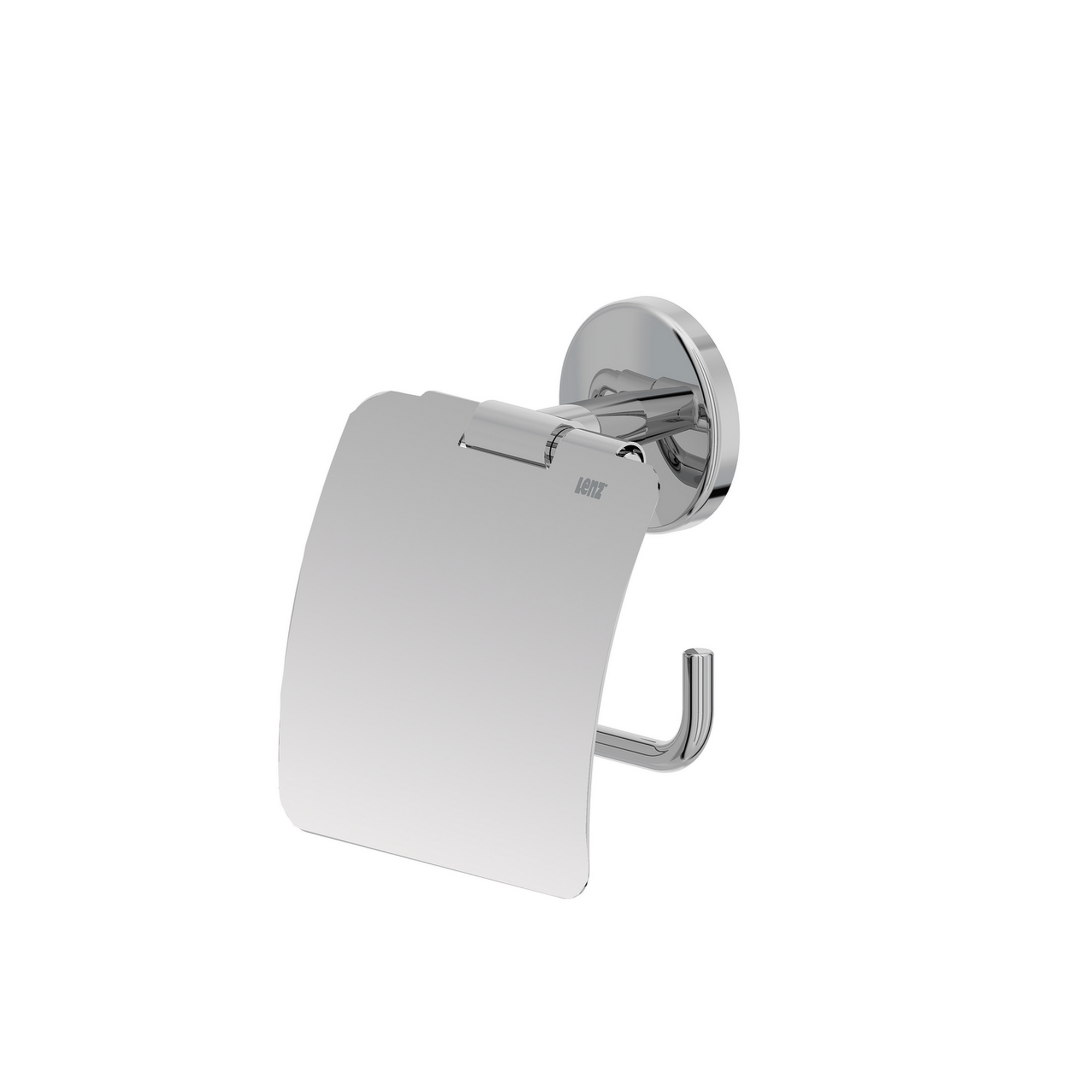 Toilettenpapierhalter mit Deckel 'Flame' wandhängend verchromt + product picture