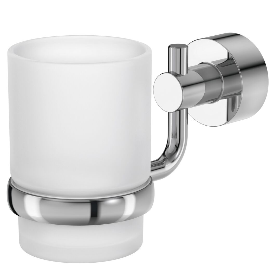 Glas-Zahnputzbecher PISA chrom