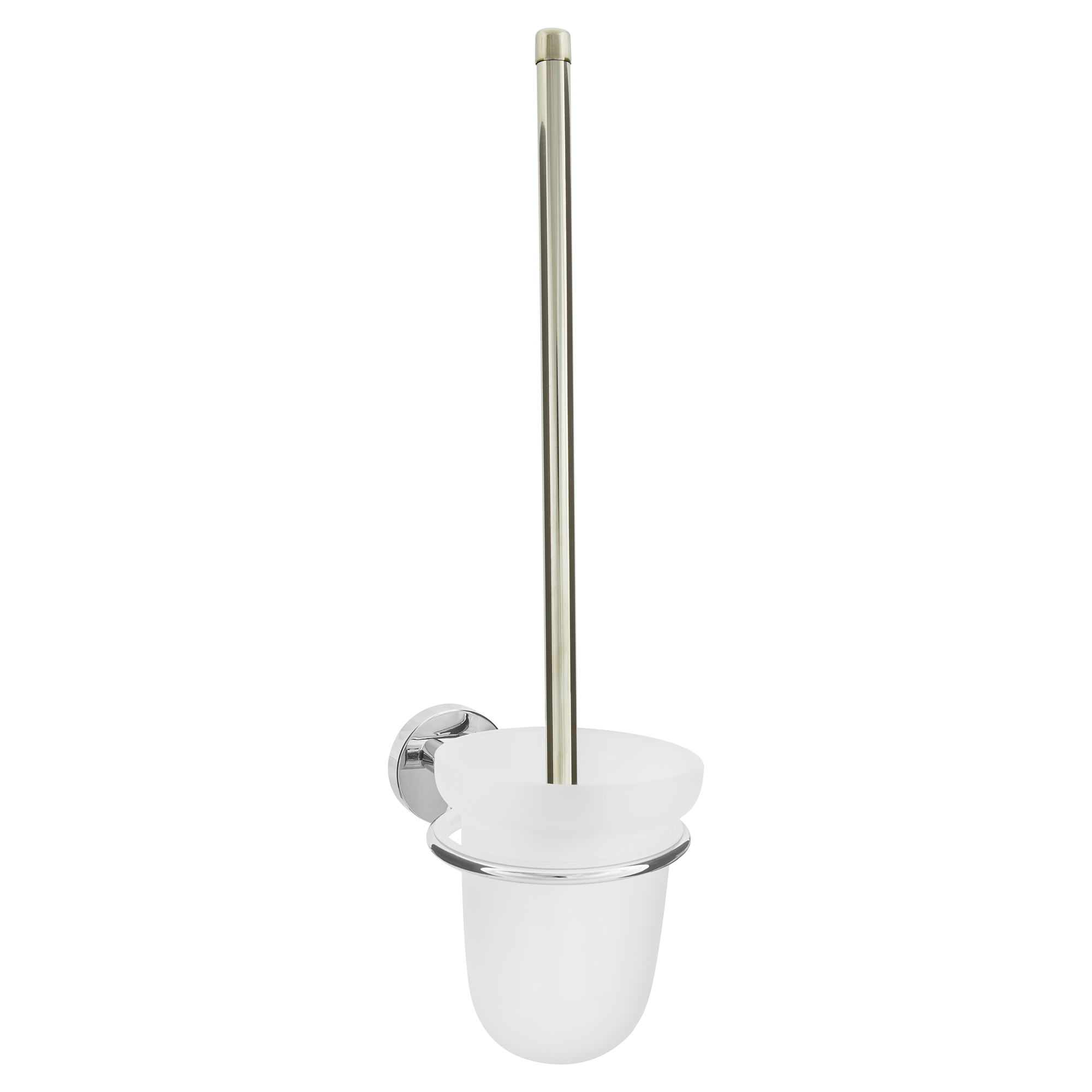 WC-Bürstengarnitur 'Siena' wandhängend rund verchromt/weiß + product picture