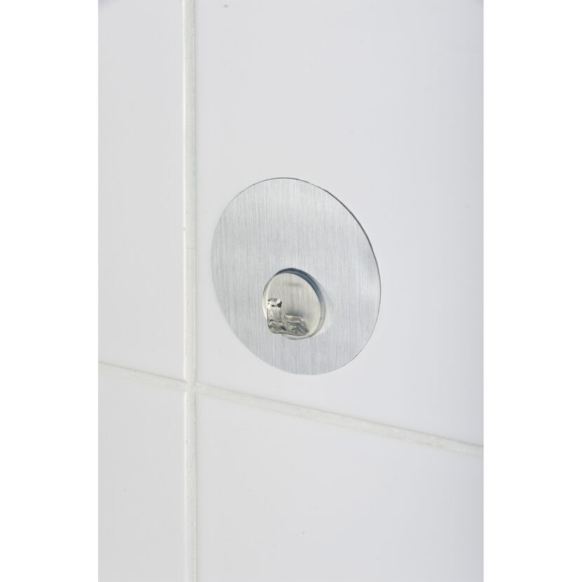 Klebehaken Static-Loc Edelstahl-Optik