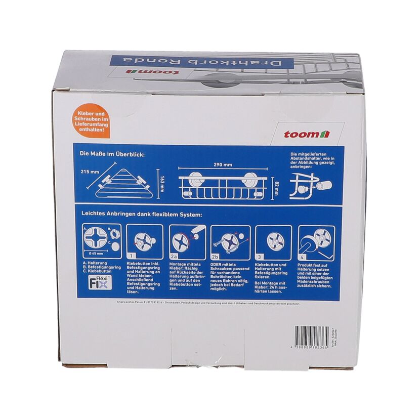 Verpackung des Toom Drahtkorbs Ronda