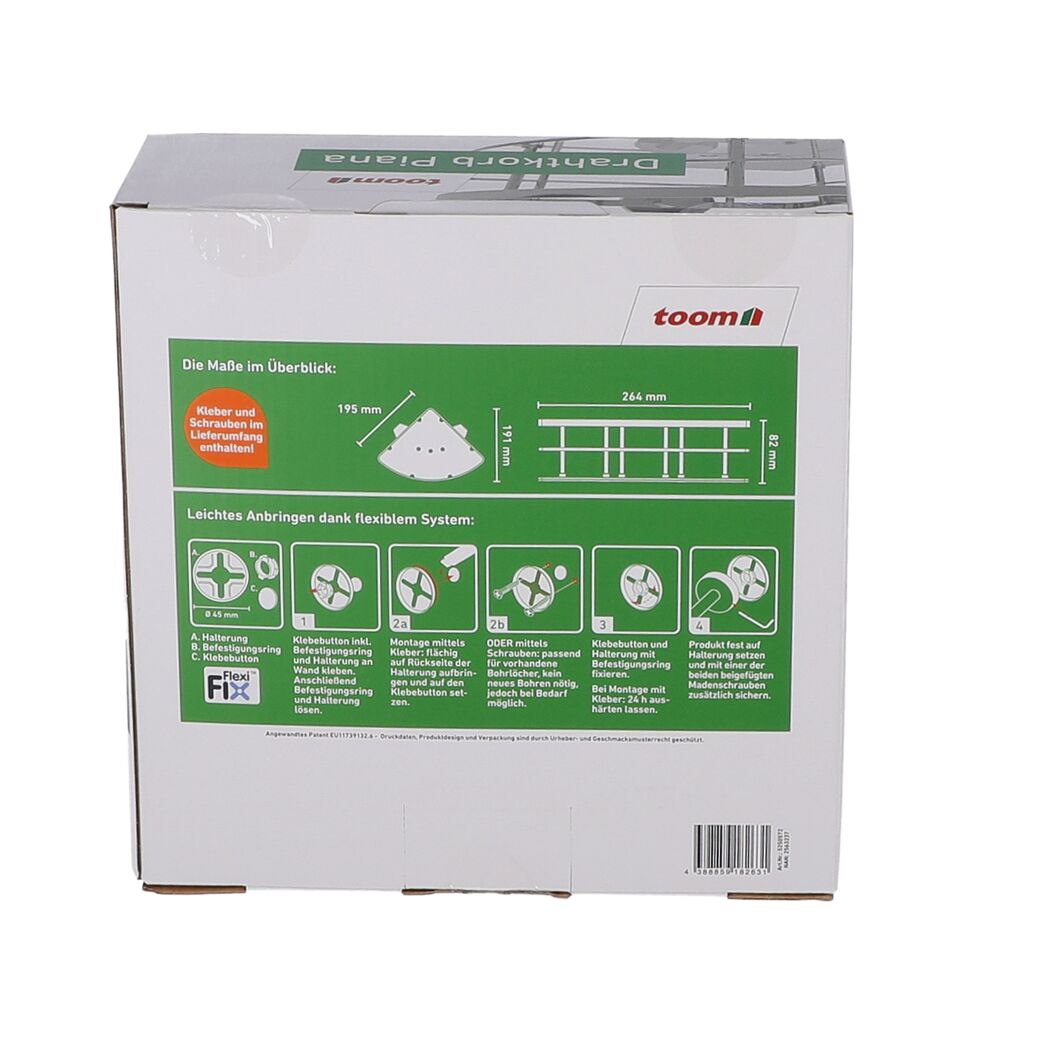 Verpackung des Toom Drahtkorb Piana