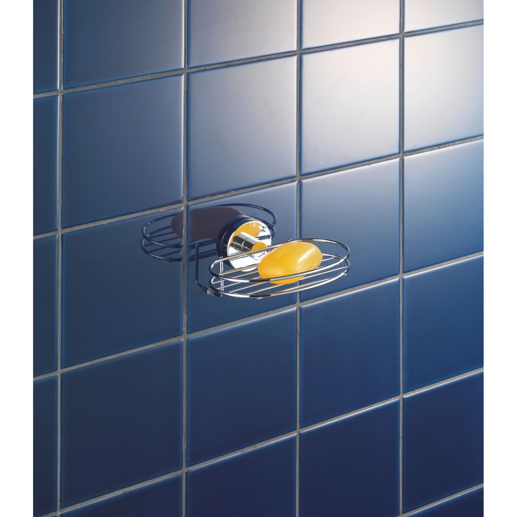 Seifenablage Milazzo mit Seife an blauer Wand