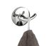 Chromfarbener Wandhaken Duo Cuba mit Handtuch