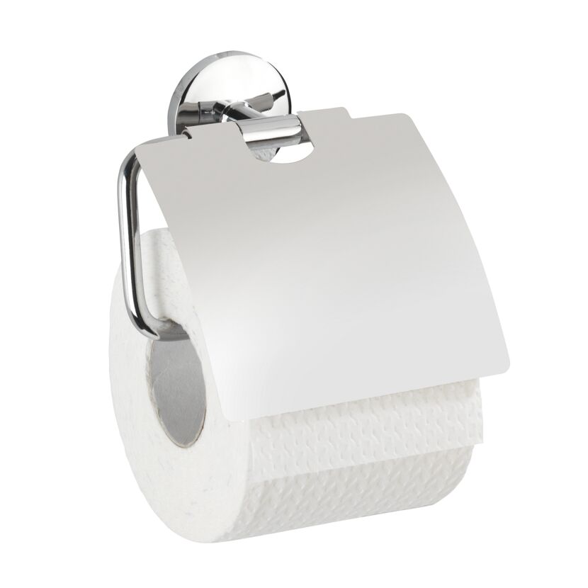 Toilettenpapierhalter mit Deckel Cuba und Toilettenpapier