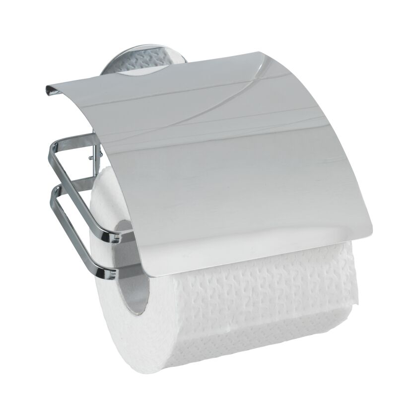 Toilettenpapierhalter mit Toilettenpapierrolle und Abdeckung