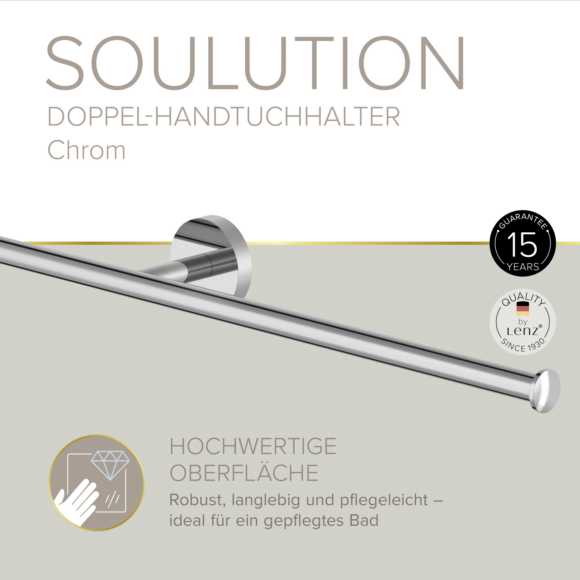 Handtuchhalter 'Soulution' verchromt 62 cm