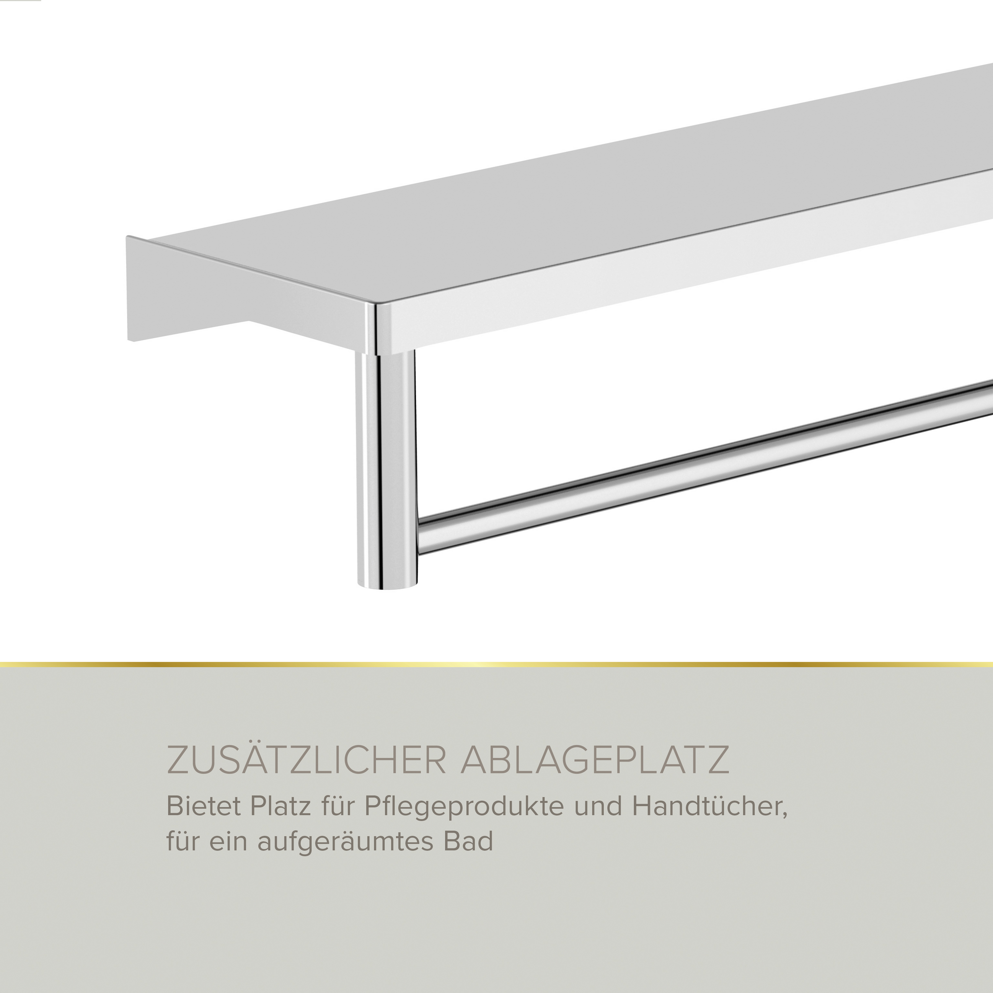 Badablage mit Handtuchhalter 'Soulution' 44 x 12,5 x 9,5 cm