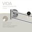 Handtuchhalter 'Vida' doppelreihig verchromt 40 cm