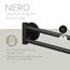 Handtuchhalter 'Nero' doppelreihig schwarz 42,8 cm