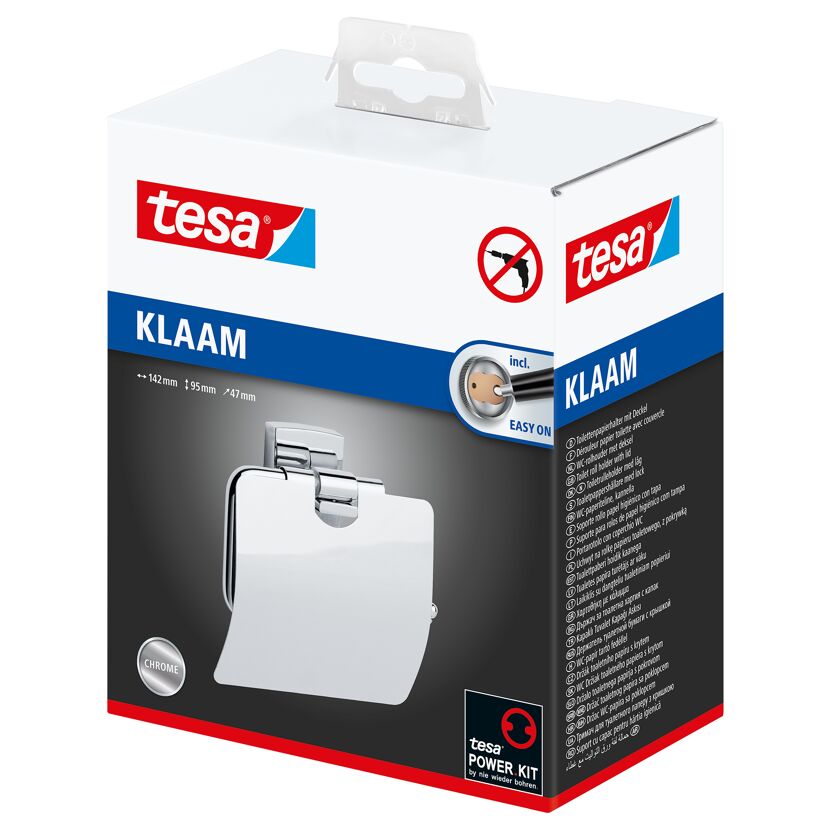 WC-Rollenhalter 'Klaam' mit Deckel 14,2 x 9,5 x 4,7 cm