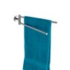 Blaues Handtuch auf einem Handtuchhalter.