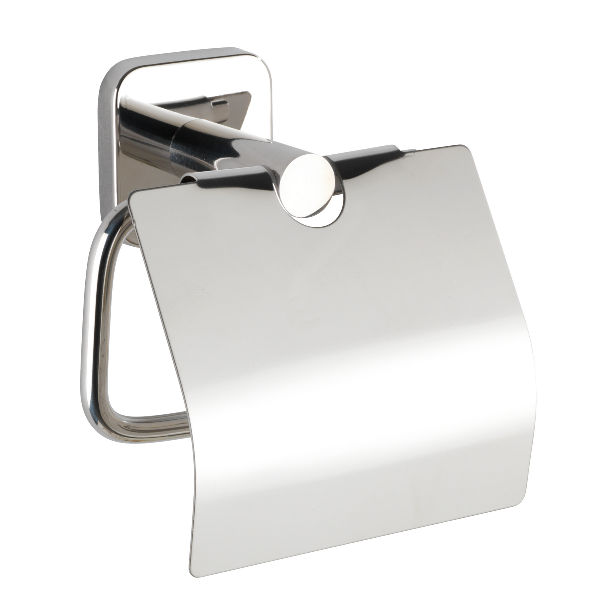 Wenko Toilettenpapierhalter ‚Mezzano‘ Edelstahl rostfrei mit Deckel