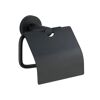 Schwarzer Toilettenpapierhalter Bosio