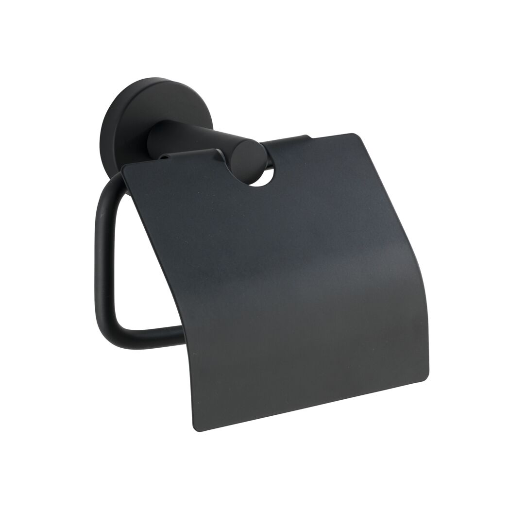 Schwarzer Toilettenpapierhalter Bosio