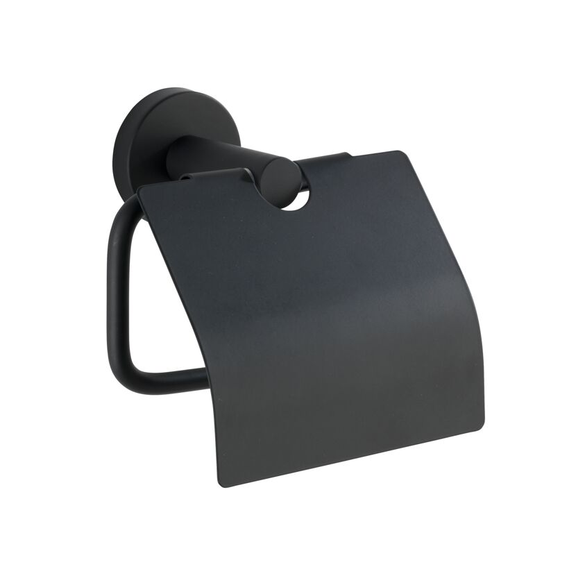 Schwarzer Toilettenpapierhalter Bosio