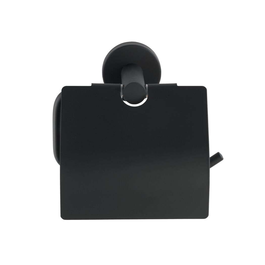 Schwarzer Toilettenpapierhalter Bosio