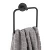 Handtuchring Bosio schwarz matt mit Handtuch