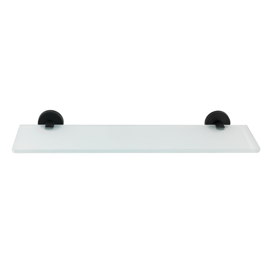 Schwarze Glasablage 'bosio matt'