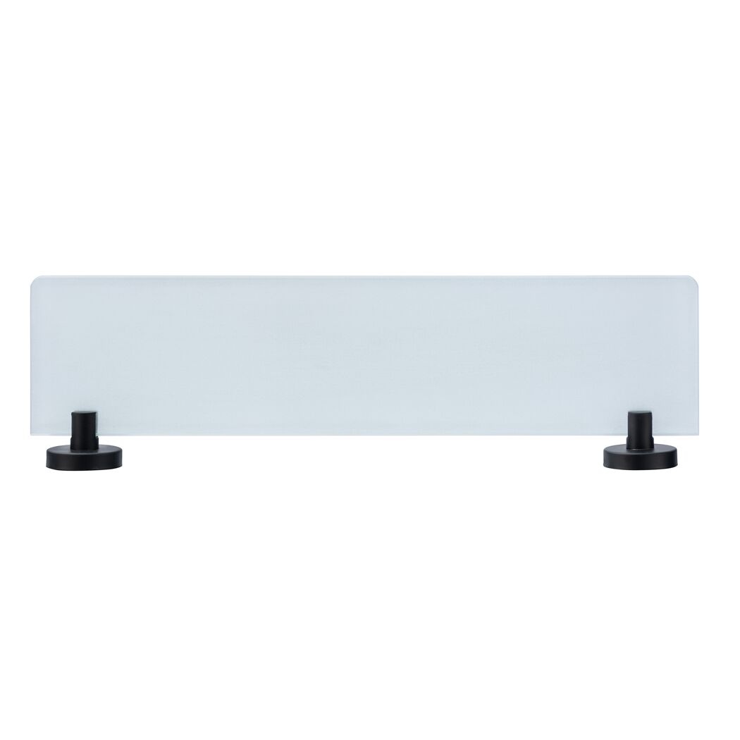 Schwarze matte Glasablage Bosio