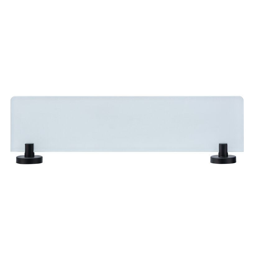 Schwarze matte Glasablage Bosio