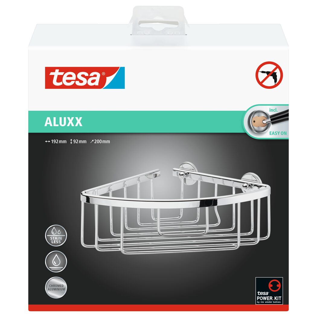 tesa ALUXX Eck-Duschkorb chrom