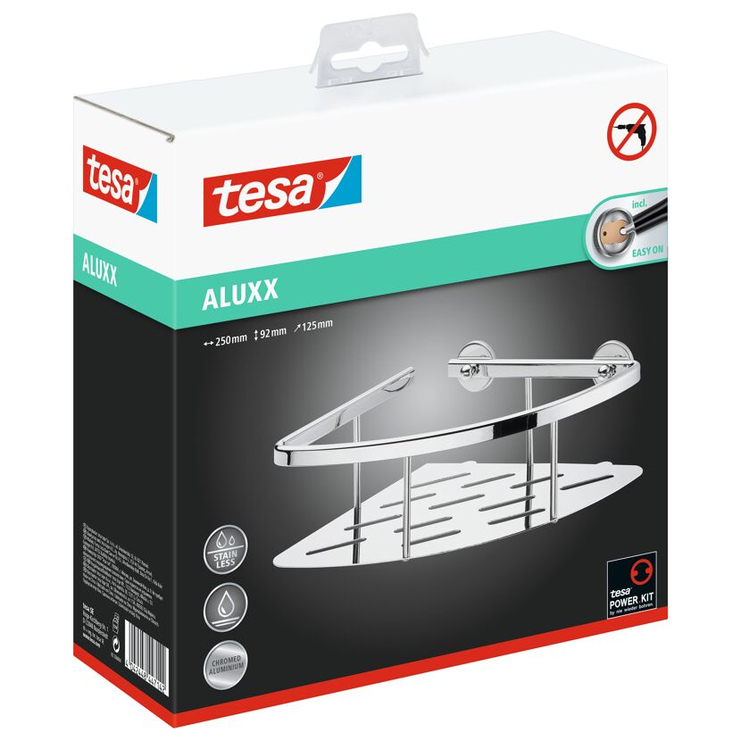 tesa ALUXX Eck-Duschkorb verchromt